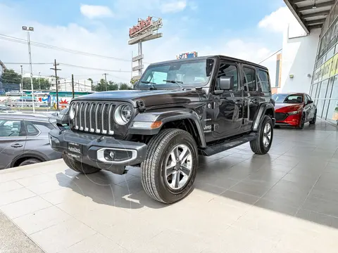 Jeep Wrangler Unlimited Unlimited Sahara 4x4 3.6L Aut usado (2019) color Granito financiado en mensualidades(enganche $151,580 mensualidades desde $15,511)