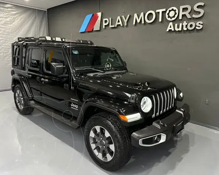 Jeep Wrangler Unlimited Sahara usado (2023) color Negro financiado en mensualidades(enganche $231,120 mensualidades desde $24,533)