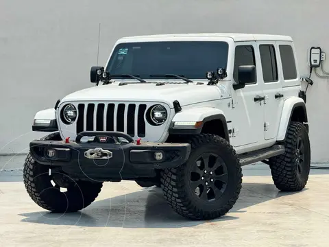 Jeep Wrangler Unlimited Unlimited Sahara Mild-Hybrid Aut usado (2021) color Blanco financiado en mensualidades(enganche $183,800 mensualidades desde $14,336)