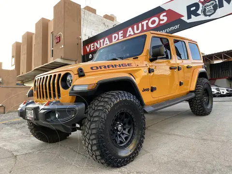 Jeep Wrangler Unlimited Unlimited Sahara 4x4 3.6L Aut usado (2018) color Naranja precio $889,999