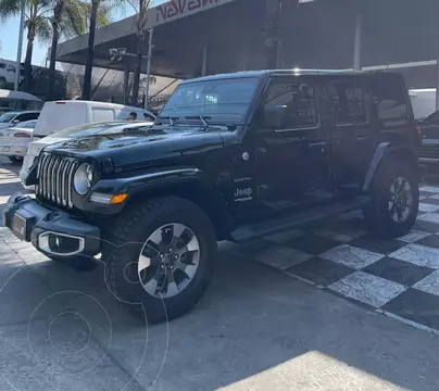 Jeep Wrangler Unlimited Sahara usado (2022) color Negro financiado en mensualidades(enganche $262,250 mensualidades desde $22,184)