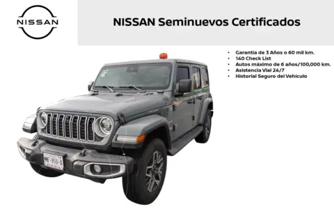 Jeep Wrangler Unlimited Sahara usado (2024) color Gris precio $985,000