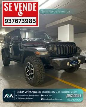 Jeep Wrangler 2.0L Rubicon usado (2024) color Negro precio $56.980.000