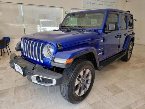 Jeep Wrangler UNLIMITED SAHARA SKYFREEDOM  usado (2020) color Azul Electrico precio $965,000