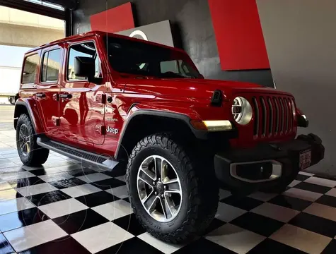 Jeep Wrangler Sahara 4x4 3.6L Aut usado (2018) color Rojo Flama precio $689,000