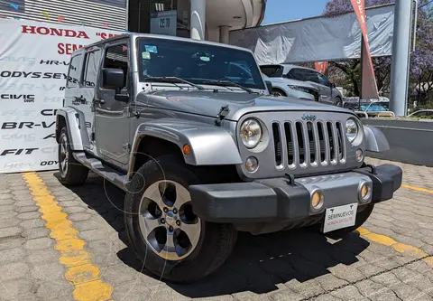 foto Jeep Wrangler Sahara 4x4 3.6L Aut usado (2016) color plateado precio $609,000