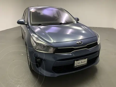 Kia Rio Hatchback LX Aut usado (2020) color Azul financiado en mensualidades(enganche $41,000 mensualidades desde $6,400)