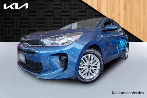 Kia Rio Hatchback LX usado (2020) color Azul financiado en mensualidades(enganche $64,700 mensualidades desde $3,817)
