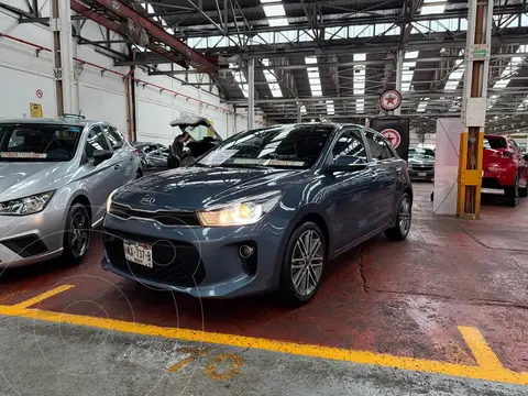 Kia Rio Hatchback EX Pack Aut usado (2019) color Azul Gris financiado en mensualidades(enganche $59,500 mensualidades desde $5,400)