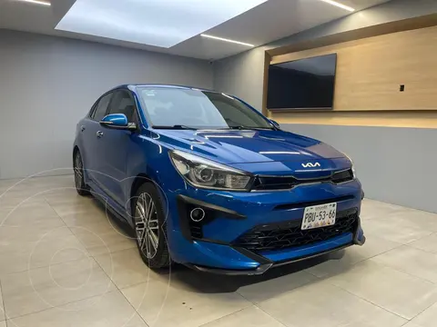 Kia Rio Sedan S Pack usado (2022) color Azul financiado en mensualidades(enganche $125,400 mensualidades desde $5,276)