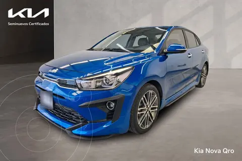Kia Rio Sedan S Pack usado (2023) color Azul financiado en mensualidades(enganche $95,375 mensualidades desde $8,187)