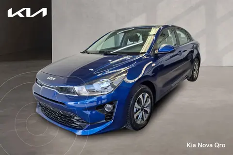 Kia Rio Sedan LX usado (2022) color Azul financiado en mensualidades(enganche $72,212 mensualidades desde $6,199)