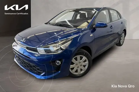 Kia Rio Sedan L usado (2023) color Azul financiado en mensualidades(enganche $70,850 mensualidades desde $6,082)