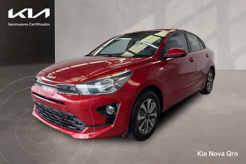 Kia Rio Sedan LX usado (2022) color Rojo financiado en mensualidades(enganche $75,755 mensualidades desde $6,503)