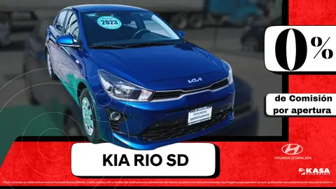Kia Rio Sedan LX Aut usado (2023) color Azul financiado en mensualidades(enganche $96,098 mensualidades desde $4,043)