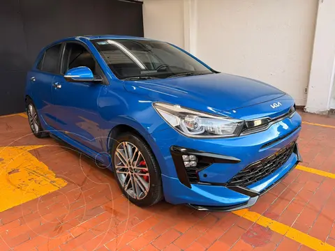 Kia Rio Sedan S Pack usado (2023) color Azul Acero financiado en mensualidades(enganche $129,162 mensualidades desde $5,549)