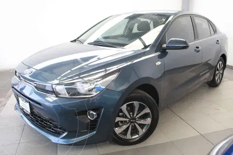 Kia Rio Sedan L usado (2021) color Azul financiado en mensualidades(enganche $62,000 mensualidades desde $8,116)
