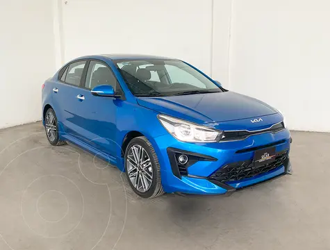 Kia Rio Sedan S Pack usado (2022) color Azul financiado en mensualidades(enganche $74,981 mensualidades desde $5,781)