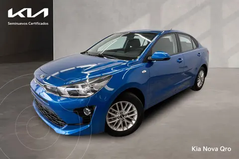 Kia Rio Sedan LX usado (2021) color Azul financiado en mensualidades(enganche $70,578 mensualidades desde $6,059)