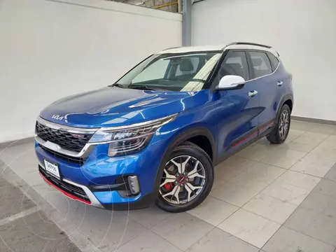 Kia Seltos GT Line usado (2022) color Azul financiado en mensualidades(enganche $123,715 mensualidades desde $10,620)