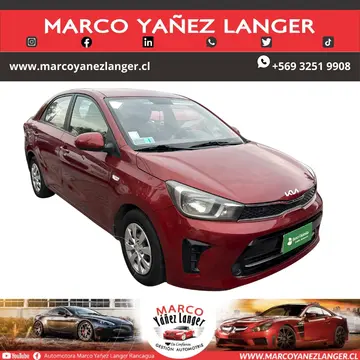 Kia Soluto 1.4L LX usado (2022) color Rojo precio $9.790.000