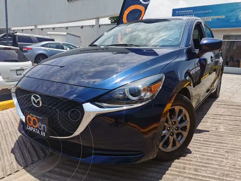 Mazda 2 i Grand Touring Aut usado (2020) color Azul financiado en mensualidades(enganche $73,750 mensualidades desde $7,609)