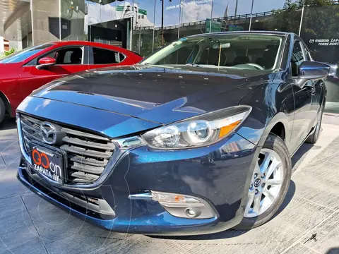 Mazda 3 Sedan i Touring Aut usado (2018) color Azul Marino financiado en mensualidades(enganche $62,500 mensualidades desde $4,531)