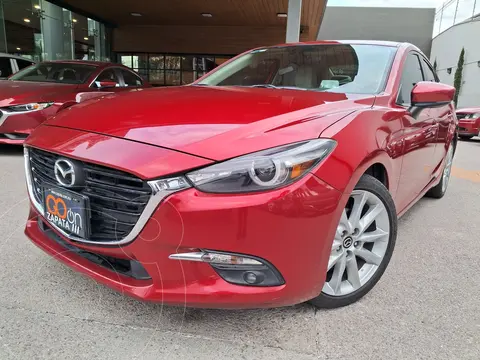 Mazda 3 Sedan s Grand Touring Aut usado (2018) color Rojo financiado en mensualidades(enganche $82,500 mensualidades desde $5,981)