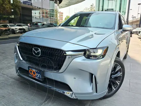Mazda CX-90 Signature MHEV usado (2024) color plateado financiado en mensualidades(enganche $222,088 mensualidades desde $16,983)