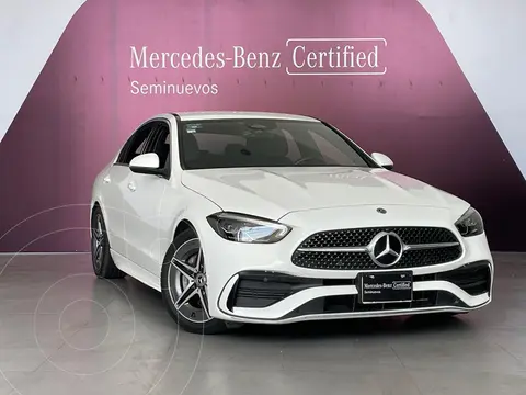 Mercedes Clase C Sedan 200 Sport usado (2022) color Blanco financiado en mensualidades(enganche $351,120 mensualidades desde $15,084)