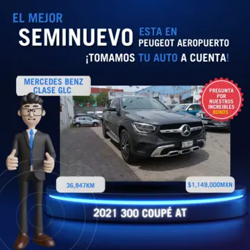 Mercedes Clase GLC 300 4MATIC Coupe usado (2021) color Negro precio $1,149,000
