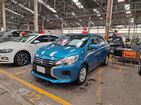 Mitsubishi Mirage G4 GLX Aut usado (2022) color Azul financiado en mensualidades(enganche $53,000 mensualidades desde $4,800)