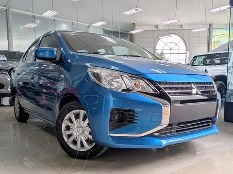 Mitsubishi Mirage GLX CVT usado (2023) color Azul financiado en mensualidades(enganche $91,960 mensualidades desde $3,951)