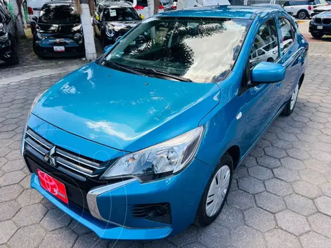 Mitsubishi Mirage GLX CVT usado (2023) color Azul financiado en mensualidades(enganche $58,319 mensualidades desde $5,180)