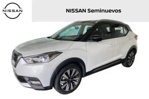 Nissan Kicks Bitono Aut usado (2020) color Blanco precio $305,000
