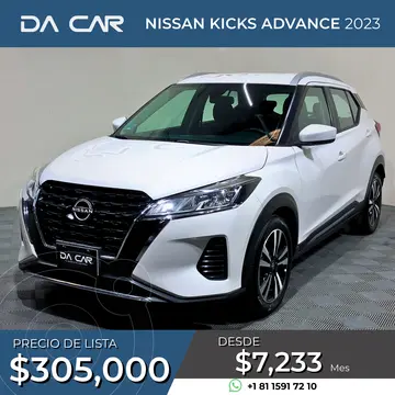 Nissan Kicks Advance usado (2023) color Blanco financiado en mensualidades(enganche $61,000 mensualidades desde $7,230)