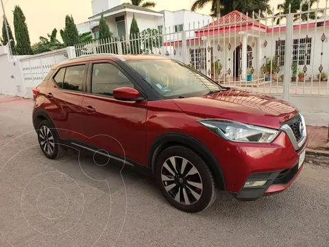 Nissan Kicks Exclusive Aut usado (2019) color Rojo Metalizado financiado en mensualidades(enganche $75,000 mensualidades desde $6,500)