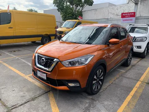 Nissan Kicks Advance Aut usado (2019) color Naranja Metalico financiado en mensualidades(enganche $67,800)