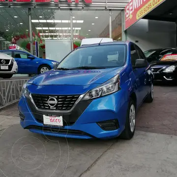 Nissan March Sense usado (2022) color Azul Electrico financiado en mensualidades(enganche $47,800)