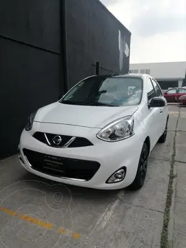Nissan March Exclusive Aut usado (2020) color Blanco financiado en mensualidades(enganche $53,000)