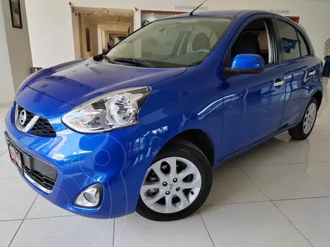 Nissan March Advance usado (2019) color Azul financiado en mensualidades(enganche $67,500 mensualidades desde $3,915)