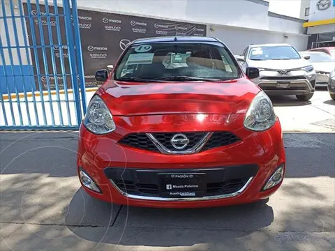 Nissan March Exclusive Aut usado (2019) color Rojo financiado en mensualidades(enganche $48,600 mensualidades desde $5,614)
