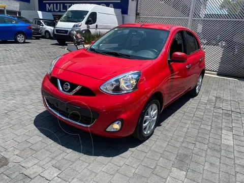 Nissan March Advance usado (2018) color Rojo financiado en mensualidades(enganche $22,000)