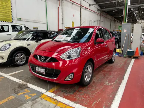 Nissan March Advance NAVI usado (2014) color Rojo financiado en mensualidades(enganche $38,000 mensualidades desde $4,000)