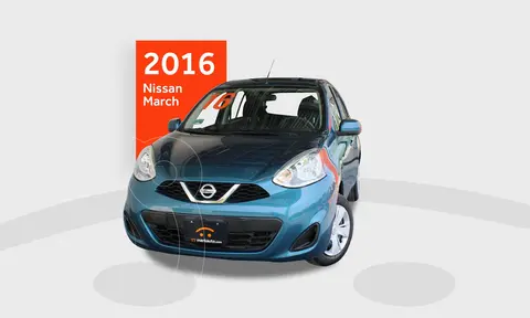 Nissan March Sense Aut usado (2016) color Celeste precio $185,000