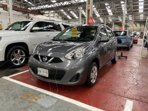 Nissan March Sense usado (2017) color Gris Oxford financiado en mensualidades(enganche $34,000 mensualidades desde $3,000)