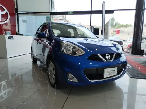 Nissan March Advance usado (2019) color Azul financiado en mensualidades(enganche $73,150 mensualidades desde $3,143)