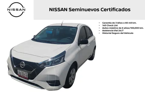 Nissan March Sense Aut usado (2022) color Blanco precio $230,000