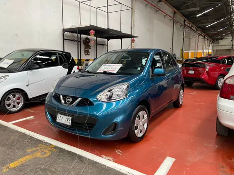 Nissan March Advance usado (2014) color Azul Electrico financiado en mensualidades(enganche $35,000 mensualidades desde $3,600)