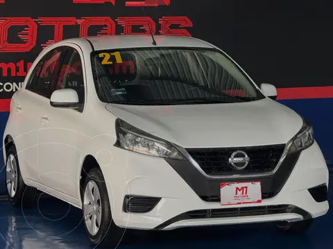 Nissan March Sense usado (2021) color Blanco financiado en mensualidades(enganche $38,980)